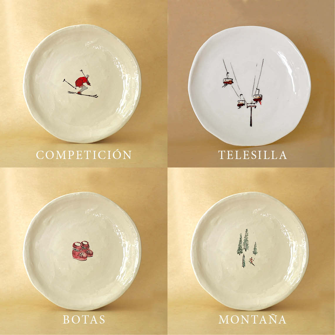 PLATOS DE POSTRE ESQUÍ