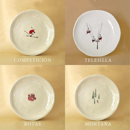 PLATOS DE POSTRE ESQUÍ